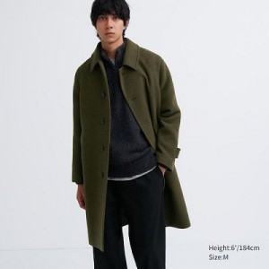 Abrigos Uniqlo Balmacaan Hombre Verde Oliva | 761892_PE