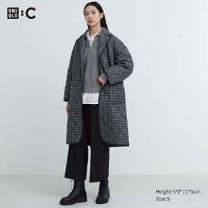 Abrigos Uniqlo PUFFTECH Oversized Mujer Gris | 108653_PE