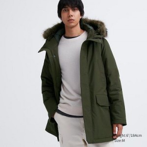 Abrigos Uniqlo Ultra Warm Híbrido Down Hombre Verde Oliva | 976241_PE