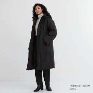 Abrigos Uniqlo Ultra Warm Híbrido Down Long Mujer Negras | 429073_PE