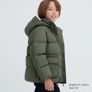 Anorak Uniqlo Down Niños Verde Oliva | 384716_PE