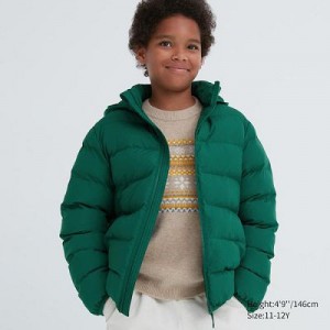 Anorak Uniqlo PUFFTECH Washable (Warm Acolchado) Niños Verde | 71683_PE