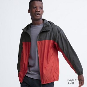 Anorak Uniqlo Pocketable UV Protection 3D Cut (Color Block) Hombre Rojas | 59782_PE