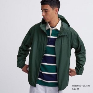 Anorak Uniqlo Pocketable UV Protection 3D Cut Hombre Verde | 813796_PE