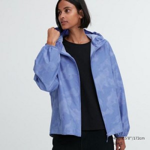 Anorak Uniqlo UV Protection Printed Pocketable Mujer Azules | 572841_PE