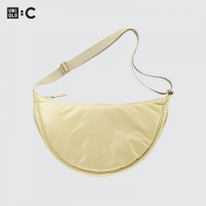 Bolsa De Hombro Uniqlo Faux Cuero Round Mujer Amarillo | 713542_PE