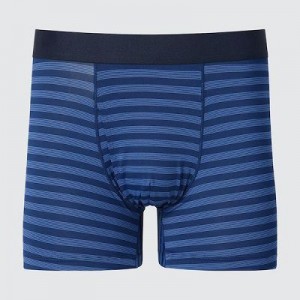 Bragas Uniqlo AIRism A Rayas Boxer Hombre Azules | 967438_PE