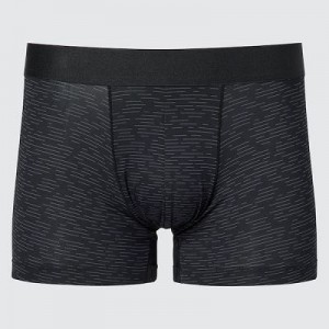 Bragas Uniqlo AIRism Low-Rise Printed Boxer Hombre Negras | 341796_PE