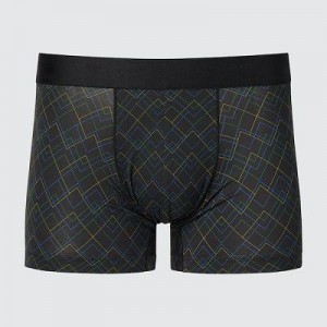 Bragas Uniqlo AIRism Low-Rise Printed Boxer Hombre Negras | 45182_PE