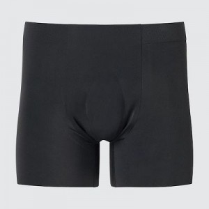 Bragas Uniqlo AIRism Ultra Seamless Boxer Hombre Negras | 586043_PE