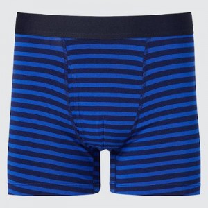 Bragas Uniqlo Cotton A Rayas Boxer Hombre Azul Marino | 502749_PE