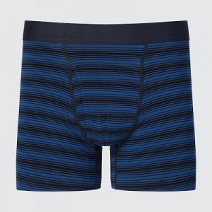 Bragas Uniqlo Cotton A Rayas Boxer Hombre Azul Marino | 964230_PE