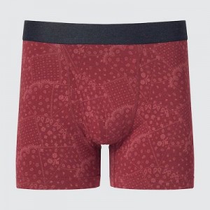 Bragas Uniqlo Cotton Printed Boxer Hombre Rojas | 640715_PE