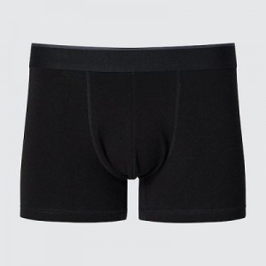 Bragas Uniqlo Low-Rise Cotton Boxer Hombre Negras | 39168_PE