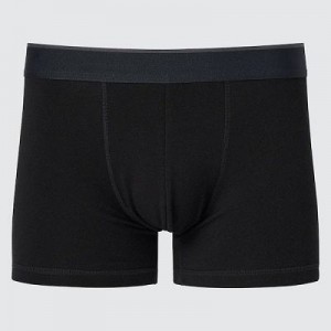 Bragas Uniqlo Low-Rise Cotton Boxer Hombre Negras | 950713_PE