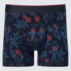 Bragas Uniqlo Low-Rise Cotton Printed Boxer Hombre Azul Marino | 650791_PE