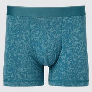 Bragas Uniqlo Low-Rise Cotton Printed Boxer Hombre Verde | 548190_PE