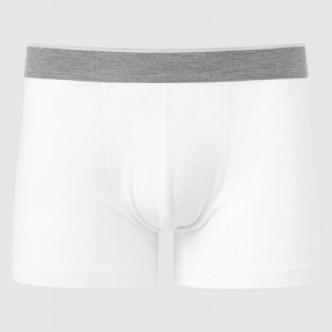 Bragas Uniqlo Supima® Cotton Low-Rise Boxer Hombre Blancas | 518924_PE