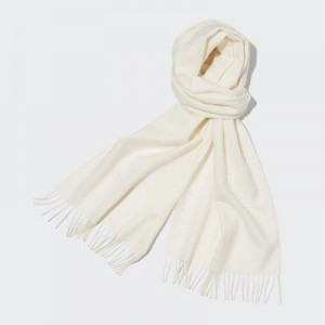 Bufandas Uniqlo Cashmere Mujer Blancas | 591306_PE