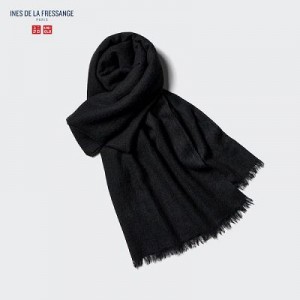 Bufandas Uniqlo Cashmere Stole Mujer Negras | 29834_PE