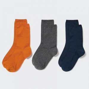 Calcetines Uniqlo 3 Pairs Mujer Naranjas | 128375_PE