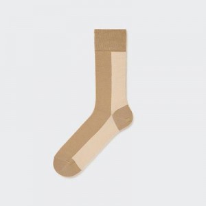 Calcetines Uniqlo A Rayas Hombre Beige | 612047_PE