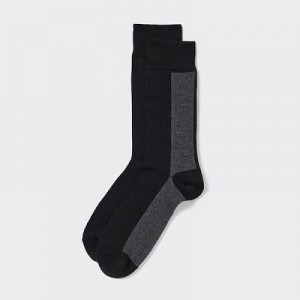 Calcetines Uniqlo A Rayas Hombre Negras | 609213_PE