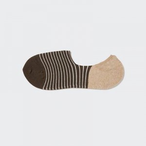 Calcetines Uniqlo A Rayas Low-Cut Hombre Marrones | 140627_PE