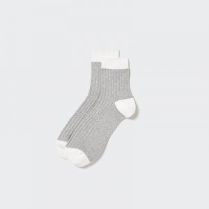 Calcetines Uniqlo Acanalado Half Hombre Gris | 164825_PE