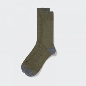 Calcetines Uniqlo Acanalado Hombre Verde | 731045_PE