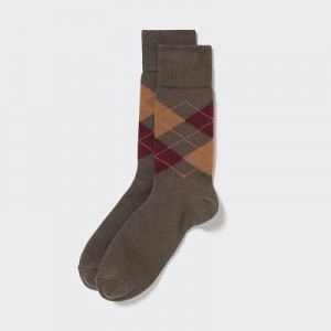 Calcetines Uniqlo Argyle Hombre Marrones | 831697_PE