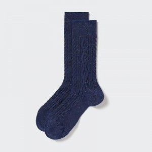 Calcetines Uniqlo Color Nep Cable Hombre Azules | 283096_PE