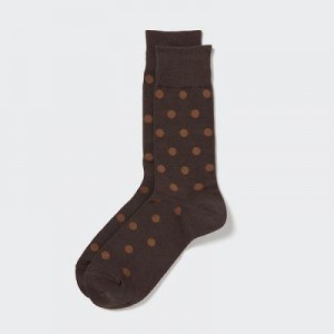 Calcetines Uniqlo Dotted Hombre Marrones | 679541_PE