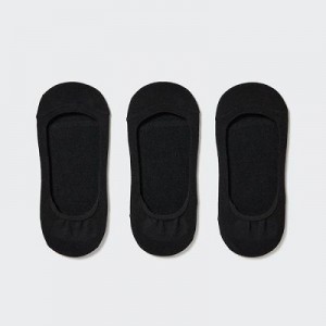 Calcetines Uniqlo Footsies 3 Pack (Low Cut) Mujer Negras | 391487_PE