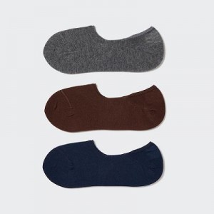 Calcetines Uniqlo Footsies (3 Pairs) Mujer Gris | 598704_PE