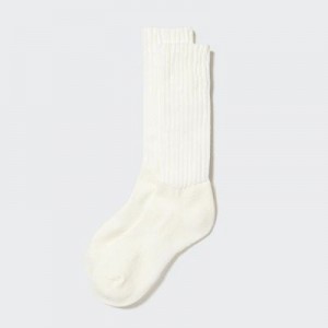 Calcetines Uniqlo HEATTECH Acanalado Pile Mujer Blancas | 361204_PE