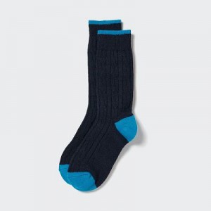 Calcetines Uniqlo HEATTECH Cable Mujer Azul Marino | 932475_PE