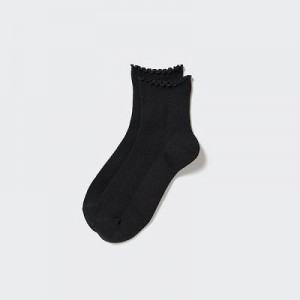 Calcetines Uniqlo HEATTECH Crew Mellow Mujer Negras | 964352_PE