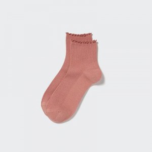 Calcetines Uniqlo HEATTECH Crew Mellow Mujer Rosas | 940856_PE