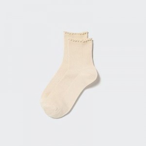 Calcetines Uniqlo HEATTECH Crew Mellow Mujer Beige | 781093_PE