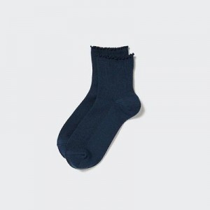 Calcetines Uniqlo HEATTECH Crew Mellow Mujer Azul Marino | 69427_PE