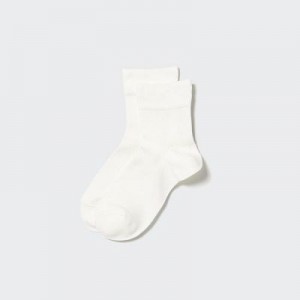 Calcetines Uniqlo HEATTECH Crew Relax Mujer Blancas | 372491_PE