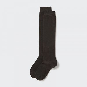 Calcetines Uniqlo HEATTECH Knee High Mujer Marrones | 294031_PE