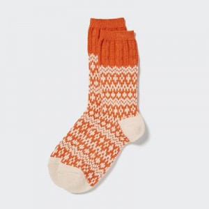 Calcetines Uniqlo HEATTECH Mujer Naranjas | 256489_PE