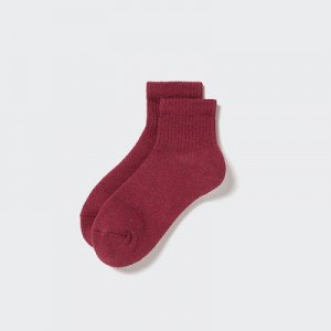 Calcetines Uniqlo HEATTECH Pile Half Hombre Wine | 973510_PE