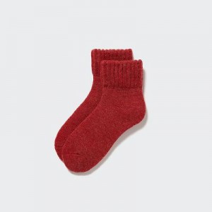 Calcetines Uniqlo HEATTECH (Room Pile) Mujer Rojas | 762851_PE