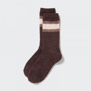 Calcetines Uniqlo HEATTECH Soft Fluffy Mujer Marrones | 826350_PE