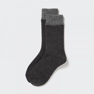 Calcetines Uniqlo HEATTECH Soft Pile Hombre Gris | 93846_PE