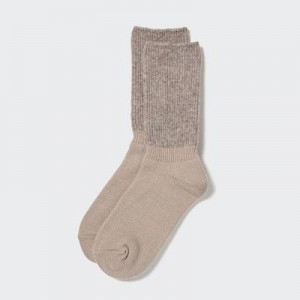 Calcetines Uniqlo HEATTECH Souffle Yarn Mujer Beige | 752803_PE