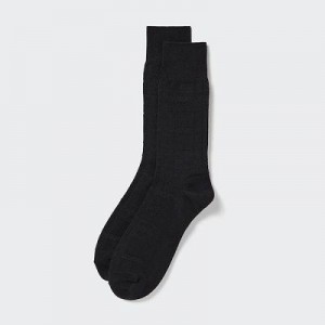 Calcetines Uniqlo Links Checked Hombre Negras | 219487_PE